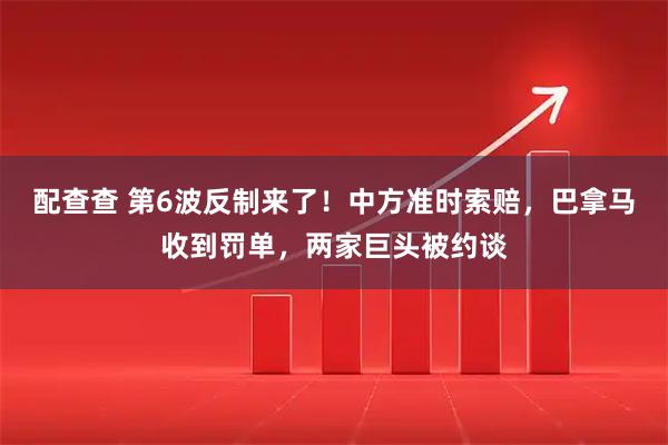 配查查 第6波反制来了！中方准时索赔，巴拿马收到罚单，两家巨头被约谈