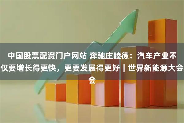 中国股票配资门户网站 奔驰庄睦德：汽车产业不仅要增长得更快，更要发展得更好｜世界新能源大会